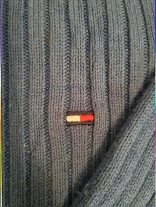 Tommy Hilfiger Ribbed Blue Sweater Men Size M...