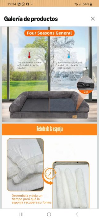 Cama Perro Bingo Paw 120x90 cms en perfecto estado