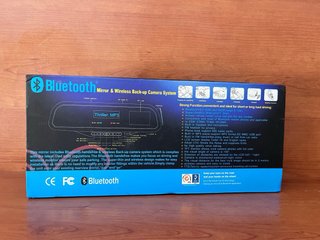 Espejo Retrovisor Bluetooth Cámara Trasera