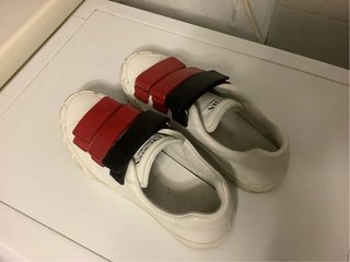 Scarpe Prada uomo Velcro Bianche Rosse wheel