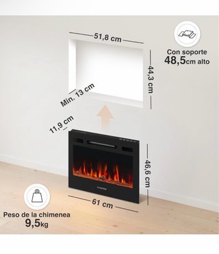 Chimenea eléctrica  24 “ nueva sin estrenar