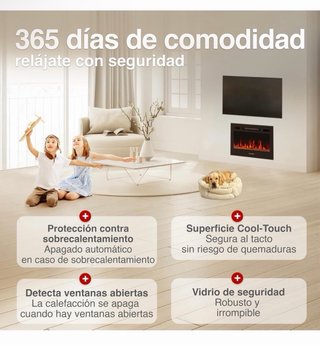 Chimenea eléctrica  24 “ nueva sin estrenar