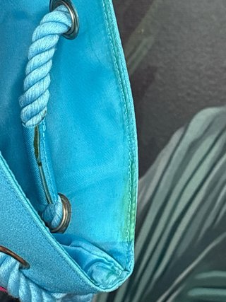 Bolso de playa Escada azul y fucsia Tara manchita