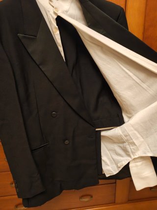 Traje Emidio Tucci Negro y Blanco