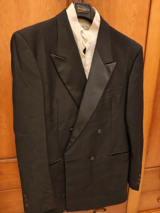 Traje Emidio Tucci Negro y Blanco