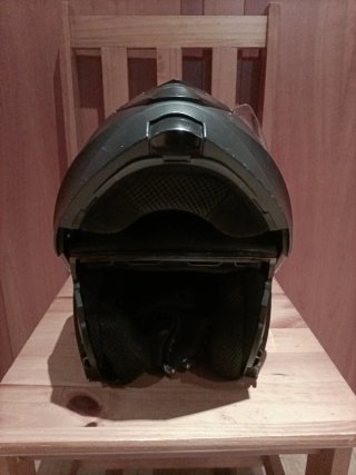 Casco de moto integral negro