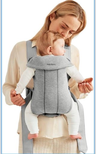 BabyBjörn Mochila Mini 3D Jersey Gris