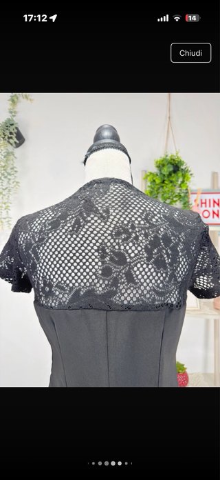 Abito Desigual corto nero multicolor taglia S