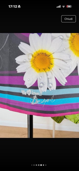 Abito Desigual corto nero multicolor taglia S