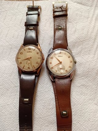 2 Relojes Cuerda Años 40-50 Certina