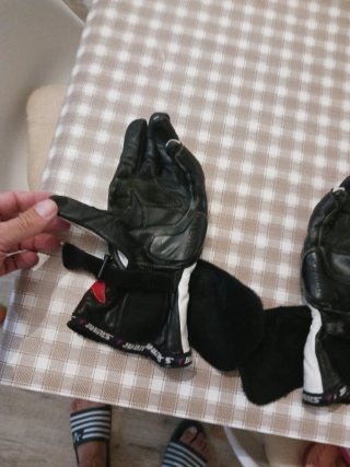Guantes de cuero para moto