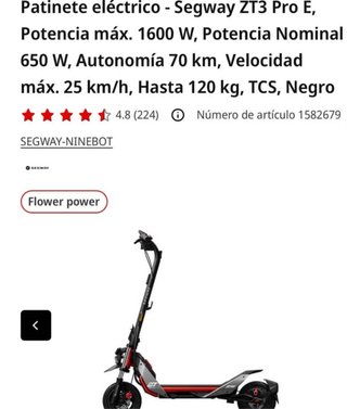 Patinete Eléctrico Segway (COMO NUEVO)