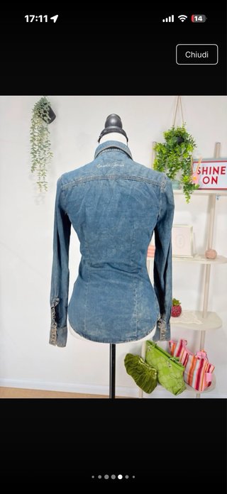 Camicia denim Gaudi Jeans con volant XS