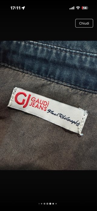 Camicia denim Gaudi Jeans con volant XS