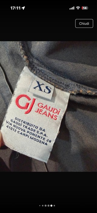 Camicia denim Gaudi Jeans con volant XS