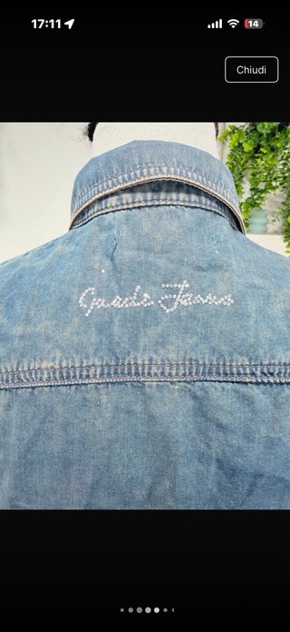 Camicia denim Gaudi Jeans con volant XS