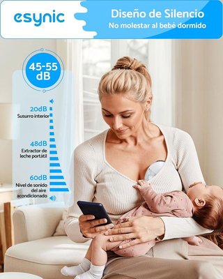 eSynic Sacaleches Eléctrico Manos Libres 150ml