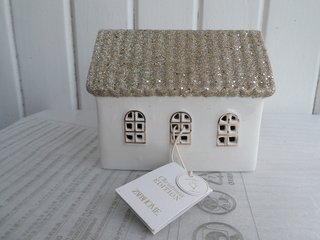 Zara Home 3 Adornos Cerámica Casas Navidad NUEVOS
