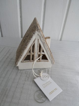 Zara Home 3 Adornos Cerámica Casas Navidad NUEVOS