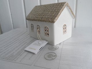 Zara Home 3 Adornos Cerámica Casas Navidad NUEVOS