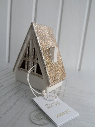 Zara Home 3 Adornos Cerámica Casas Navidad NUEVOS