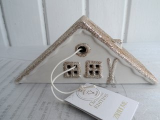 Zara Home 3 Adornos Cerámica Casas Navidad NUEVOS