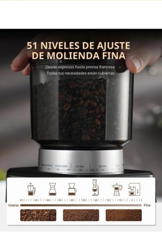 SHARDOR Molinillo Café Eléctrico - 51 niveles