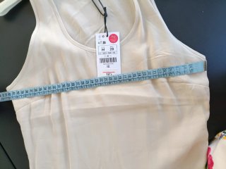 Vestido largo beige Lefties Talla M