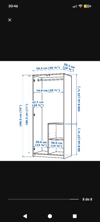 Armario 2 puertas Brimnes Ikea Blanco