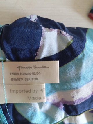 Vestito in Seta Multicolor Taglia Unica