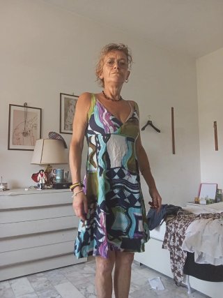 Vestito in Seta Multicolor Taglia Unica