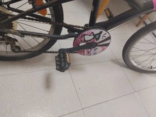 Bicicleta chicas BTWIN rosa y negra