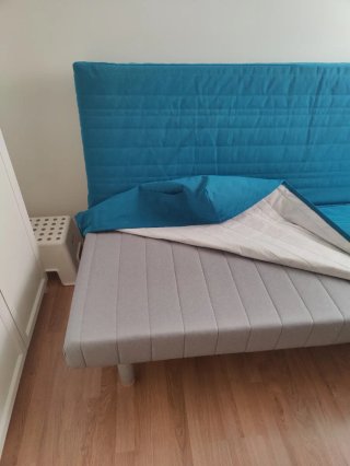 Sofá Cama Azul Tela