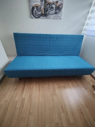 Sofá Cama Azul Tela