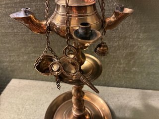 Lámpara de aceite bronce estilo Renacimiento