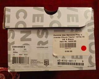 Converse Chuck 70 x CDG PLAY 42.5