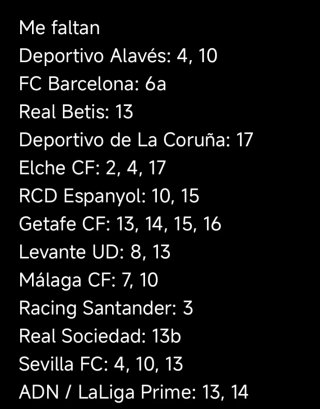 Cromos liga este 26/27