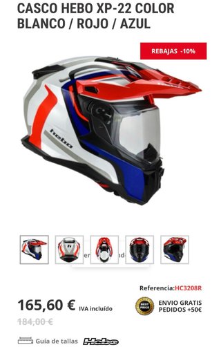 Casco Moto Hebo T-M XP-22