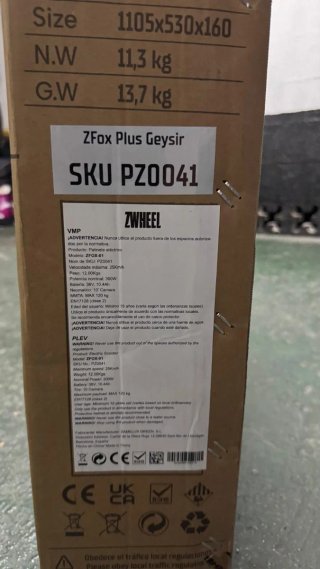 Patinete Eléctrico ZWHEEL ZFox Plus Nuevo