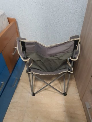 Silla plegable camping gris