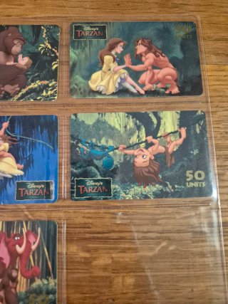Set 5 schede telefoniche Tarzan Disney