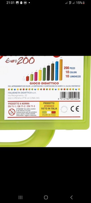 Maletín didáctico Regoli Colorati Euro 200