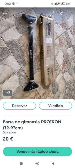 Barra de gimnasia PROIRON (72-97cm)