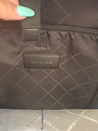 Mochila Michael Kors Negra/Azul Grande 45x32