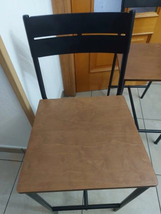 Taburetes Altos madera y metal