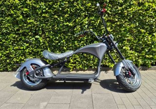 Moto Eléctrica Chopper Plata