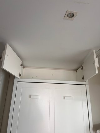 Cama Abatible Blanca con Mueble y Colchón