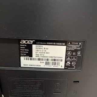 Monitor Acer G235H 23 Full HD DVI/VGA