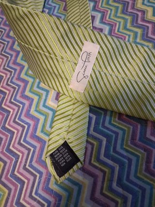 Corbata Gianni Fatti. Seda. Verde y Dorada