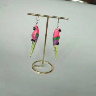 Pendientes Loro Madera Multicolor